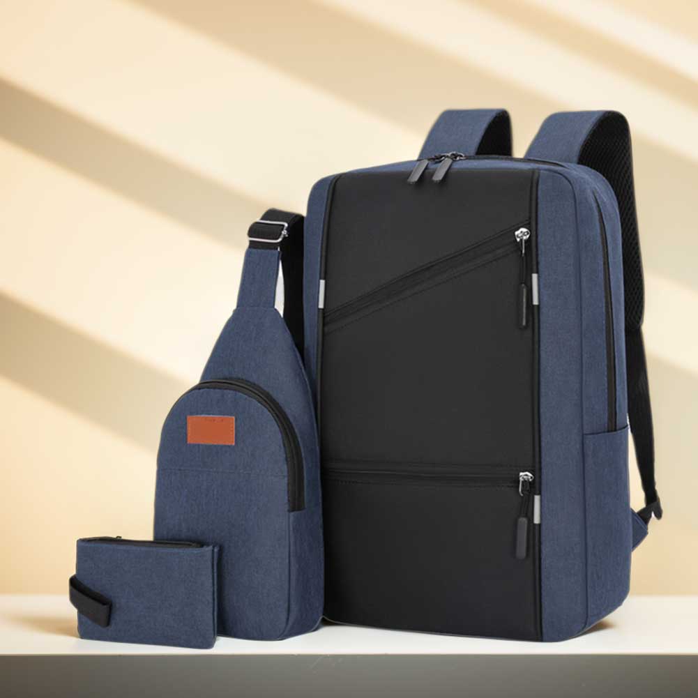 3Pcs Casual Bag Set Versatile  - đánh giá và giá Travel Backpack Anti Theft