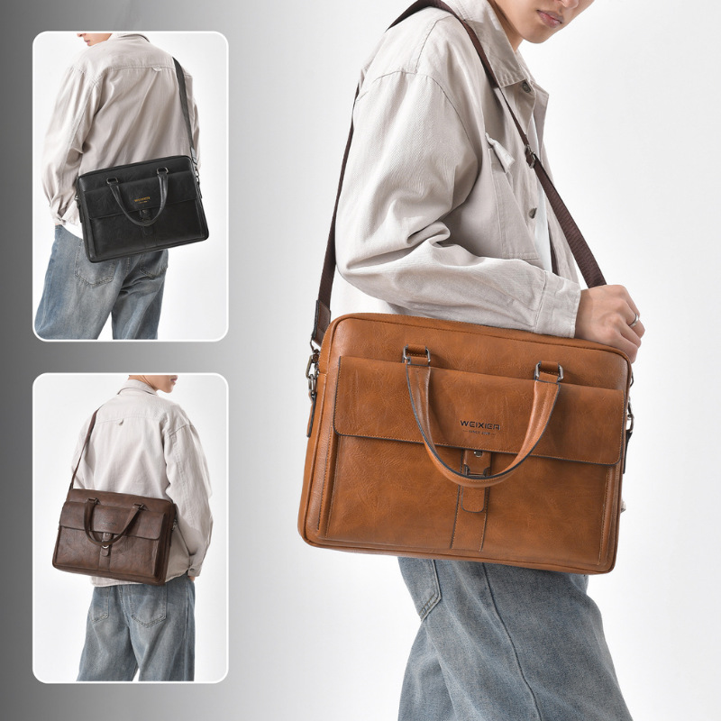 Vintage Dark Brown PU Leather  - đánh giá và giá Laptop Backpack 15.6